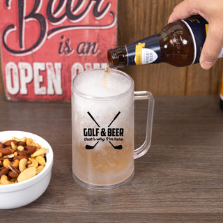 Golf & Beer 12 oz Freezer Stein
