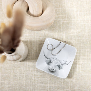 Highland Cow 4.25" Keepsake Dish