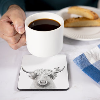 Highland Cow 4.25" Coaster