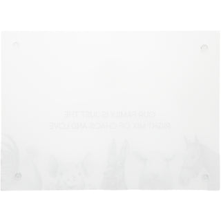 Chaos And Love 13.75" x 9.75" Glass Cutting Board