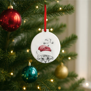 Cat 4" Ceramic Ornament
