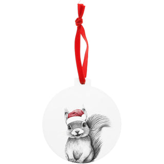 Squirrel 4" Ceramic Ornament