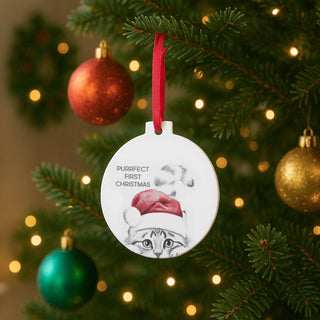 Purrfect 4" Ceramic Ornament
