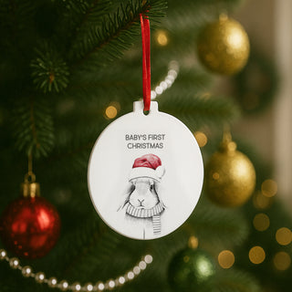 Baby's First Bunny - 4" Ceramic Ornament