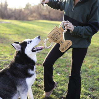 World's Best Dog 11.25" Canvas Dog Toy on Rope