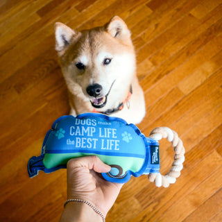 Camp Life 10.5" Canvas Dog Toy on Rope
