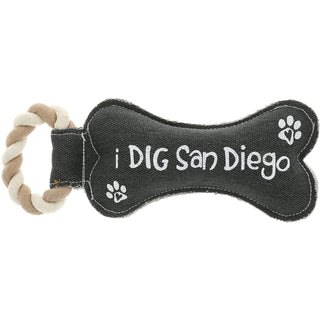 San Diego 12" Canvas Dog Toy with Rope
