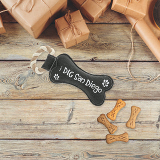 San Diego 12" Canvas Dog Toy with Rope