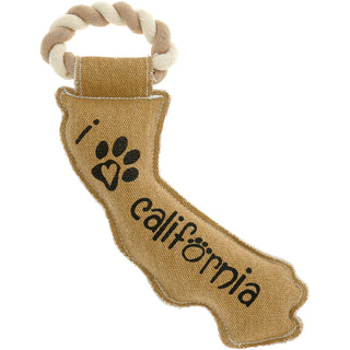 California 12" Canvas Dog Toy with Rope