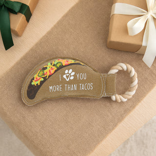 Tacos 12" Canvas Dog Toy on Rope