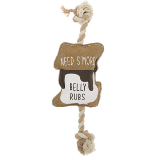S'more 14.75" Canvas Dog Toy on Rope