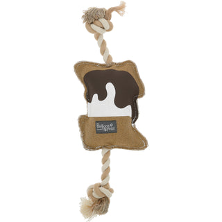 S'more 14.75" Canvas Dog Toy on Rope