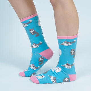 White & Gray Cats Unisex Socks