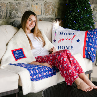 Nauti American L Red Unisex Lounge Pants