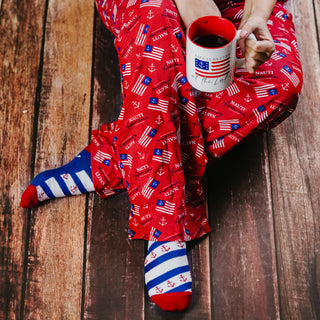 Nauti American L Red Unisex Lounge Pants