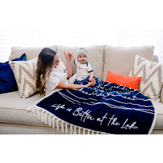 Life Is Better at the Lake 50" x 60" Inspirational Plush Blanket