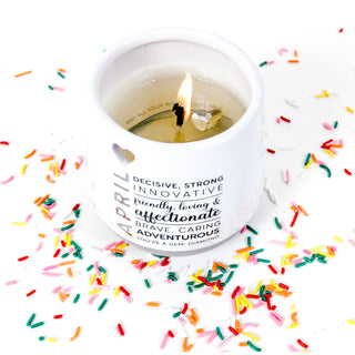 April 11 oz - 100% Soy Wax Reveal Candle with Birthstone Scent: Tranquility