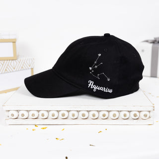 Aquarius Black Adjustable Hat