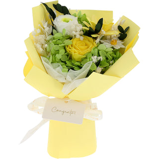 Congratulations Yellow Preserved Floral Bouquet