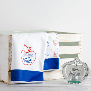 Best Teacher Ever 5.5" x 5.25" Mirrored Glass Candle Holder