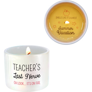 Teacher's Last Nerve 8 oz - 100% Soy Wax Reveal Candle Scent: Tranquility
