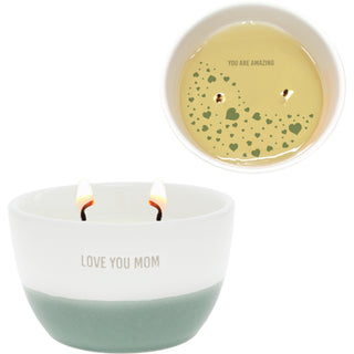 Love You Mom 11 oz - 100% Soy Wax Reveal Double Wick Candle Scent: Tranquility