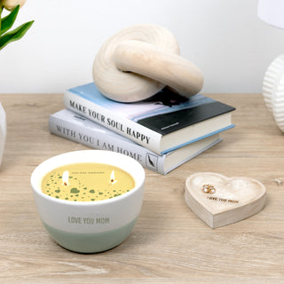Love You Mom 11 oz - 100% Soy Wax Reveal Double Wick Candle Scent: Tranquility