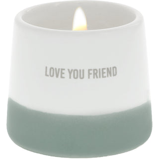 Love You Friend 2 oz - 100% Soy Wax Reveal Candle Scent: Tranquility