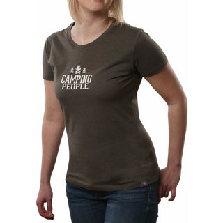 Camping People Double Extra Large Dark Green Women's T-Shirt
