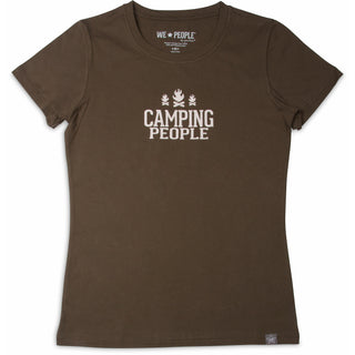 Camping People Double Extra Large Dark Green Women's T-Shirt