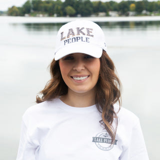 Lake People White Adjustable Hat