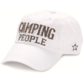 Camping People White Adjustable Hat