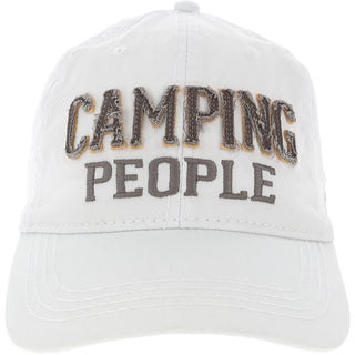 Camping People White Adjustable Hat