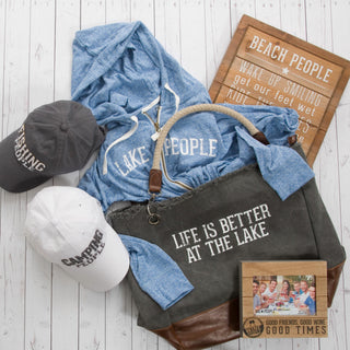 Camping People White Adjustable Hat