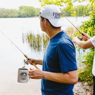 Fishing People White Adjustable Hat
