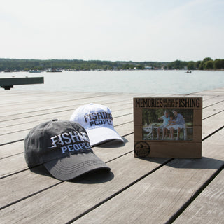 Fishing People White Adjustable Hat