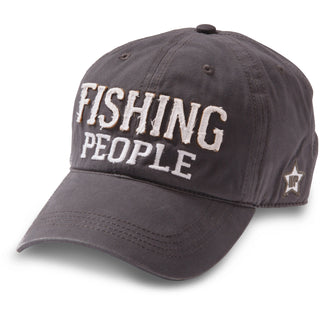 Fishing People White Adjustable Hat