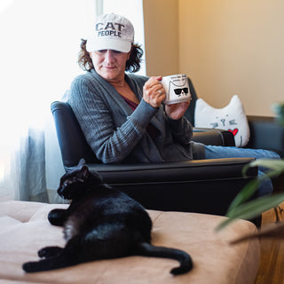 Cat People White Adjustable Hat