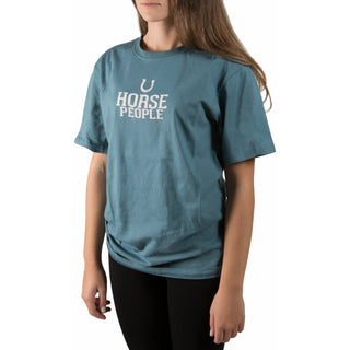 Horse People Large Steel Blue Unisex T-Shirt