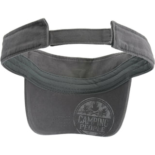 Camping People Dark Gray Adjustable Visor Hat