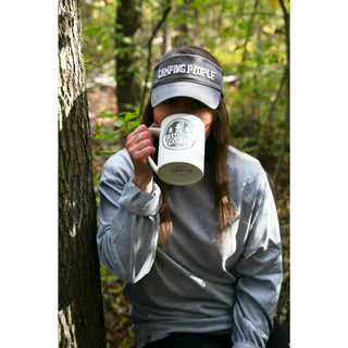 Camping People Dark Gray Adjustable Visor Hat