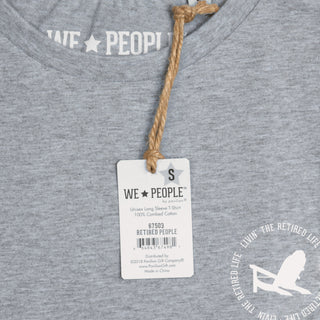 Retired People Medium Heather Gray Unisex Long Sleeve T-Shirt