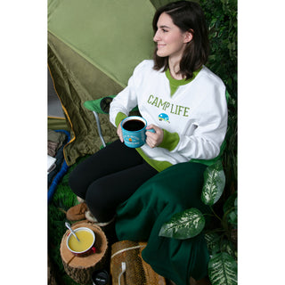 Camp Life L White Unisex Crewneck Sweatshirt