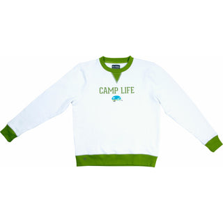 Camp Life L White Unisex Crewneck Sweatshirt