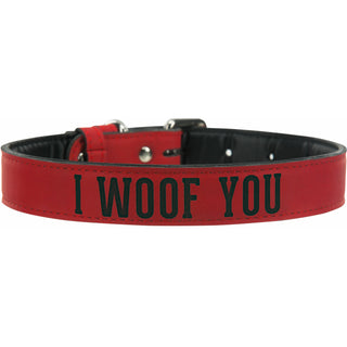 M/L Woof 21" PU Leather Pet Collar
