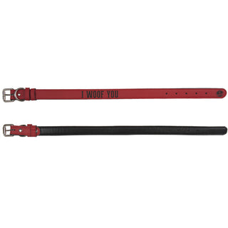 M/L Woof 21" PU Leather Pet Collar