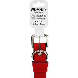 M/L Woof 21" PU Leather Pet Collar