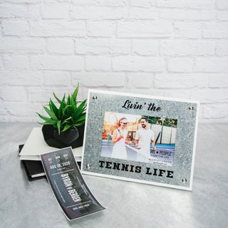 Tennis Life 8.5" x 6.5" Frame (Holds 4" x 6" Photo)
