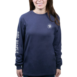 Dog People Small Navy Unisex Long Sleeve T-Shirt