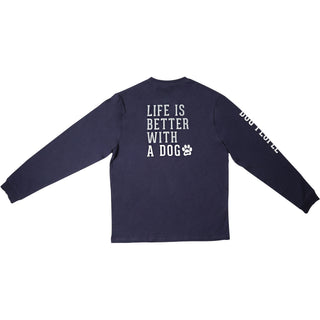Dog People Small Navy Unisex Long Sleeve T-Shirt
